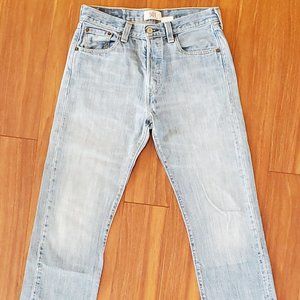 Levi's faded blue 501 jeans 29x30